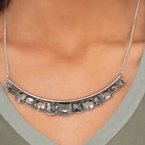 Silver statement necklace